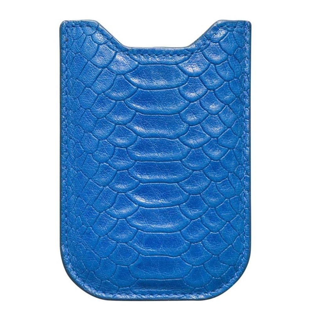 Graphic Image Slim iPhone Leather Sleeve Case in Cobalt